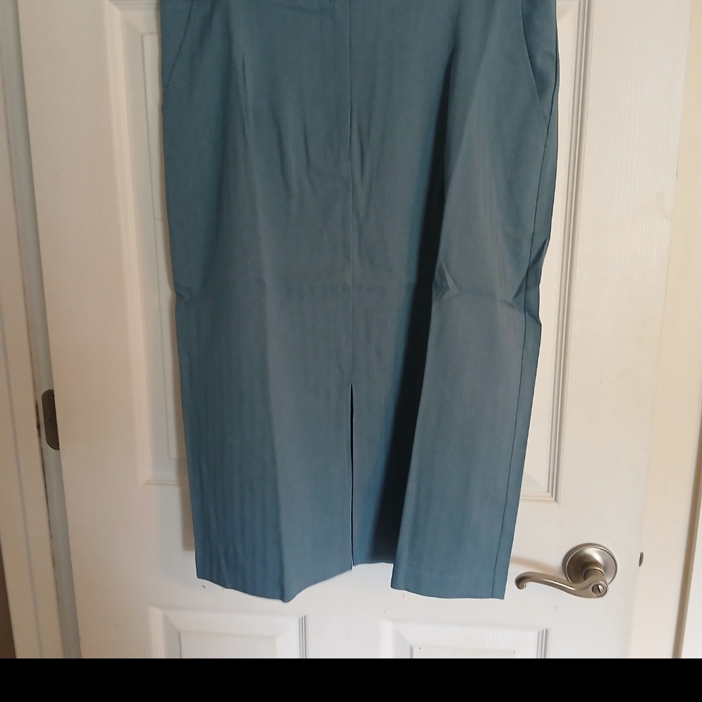 Polished New York & Company Blue Midi Skirt